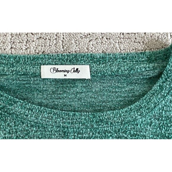 Blooming Jelly Women's Long Sleeve Round Neck Multicolor Stripe Sweater Size M - Picture 4 of 10